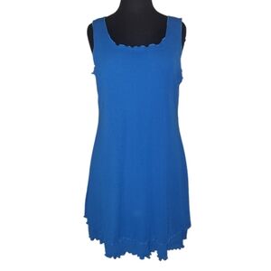 Rapz lifestyle clothing layered scallop trim sleeveless dress size small petite